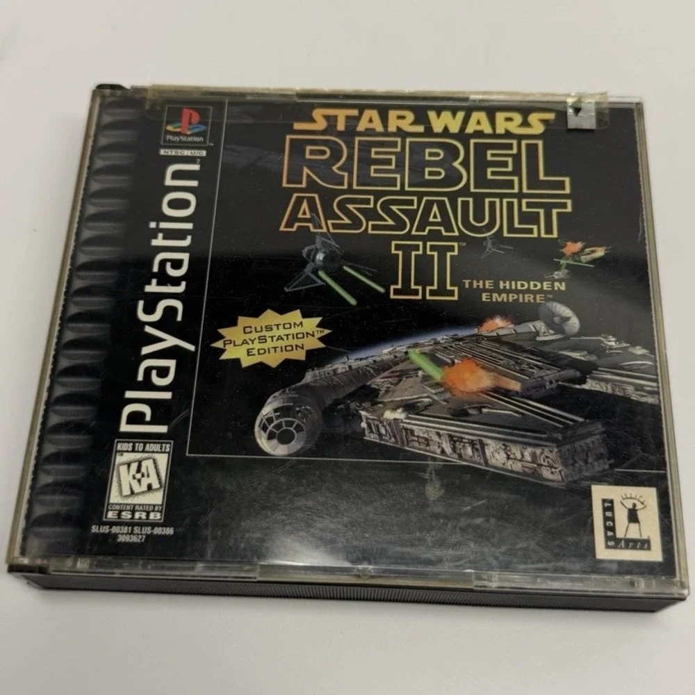LucasArts Star Wars Rebel Assault II Hidden Empire PS1 NTSC-U/C KA A&A Custom